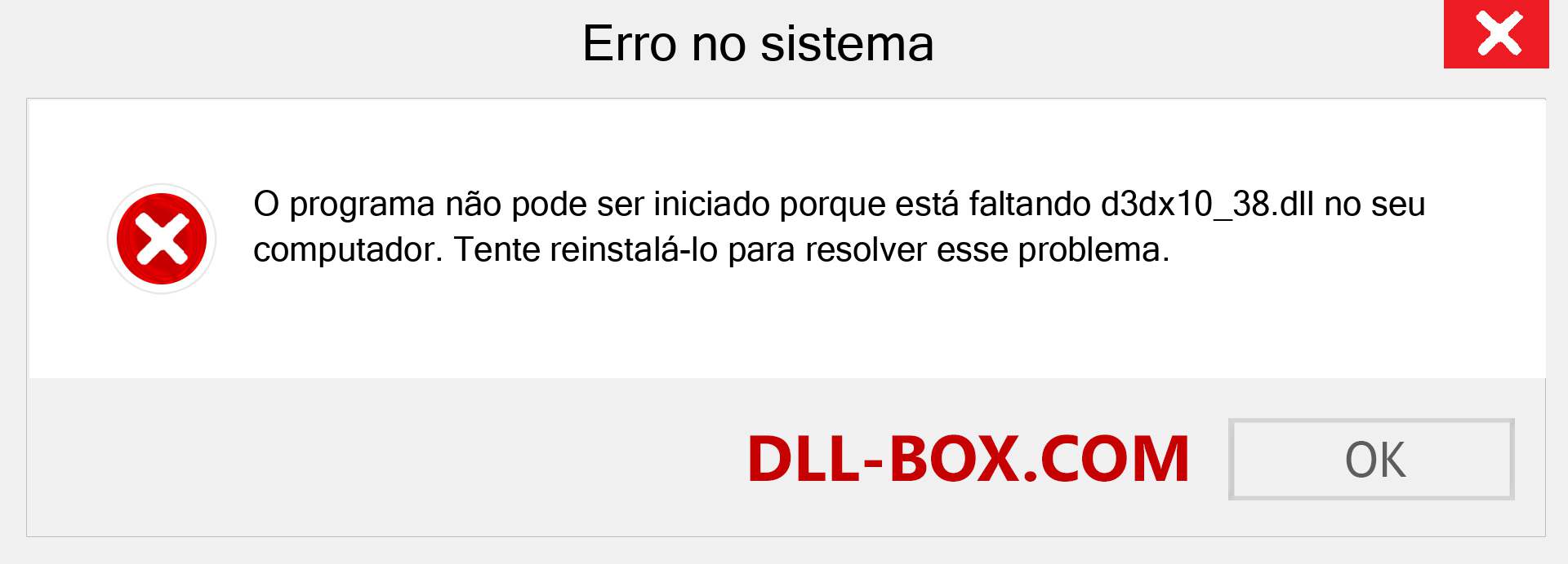 Arquivo d3dx10_38.dll ausente ?. Download para Windows 7, 8, 10 - Correção de erro ausente d3dx10_38 dll no Windows, fotos, imagens